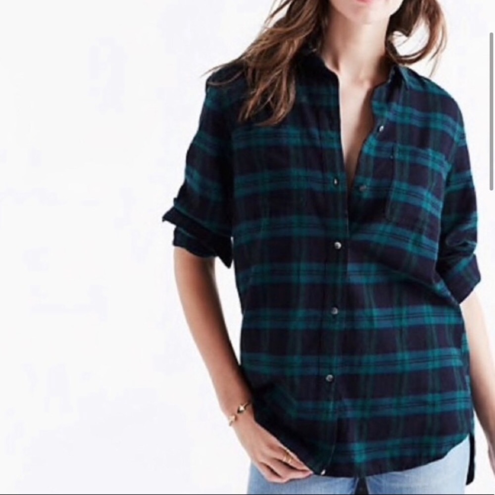 Madewell Flannel Classic Plaid Flannel XS - Picture 2 of 11